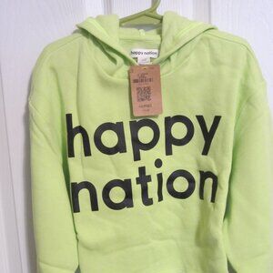 NWT/Victoria Secret's Happy Nation Hoody Half Shirt ~ Small 7-8 Girls